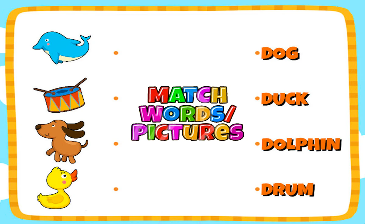 Play Match Pictures to Words — free online Kids game