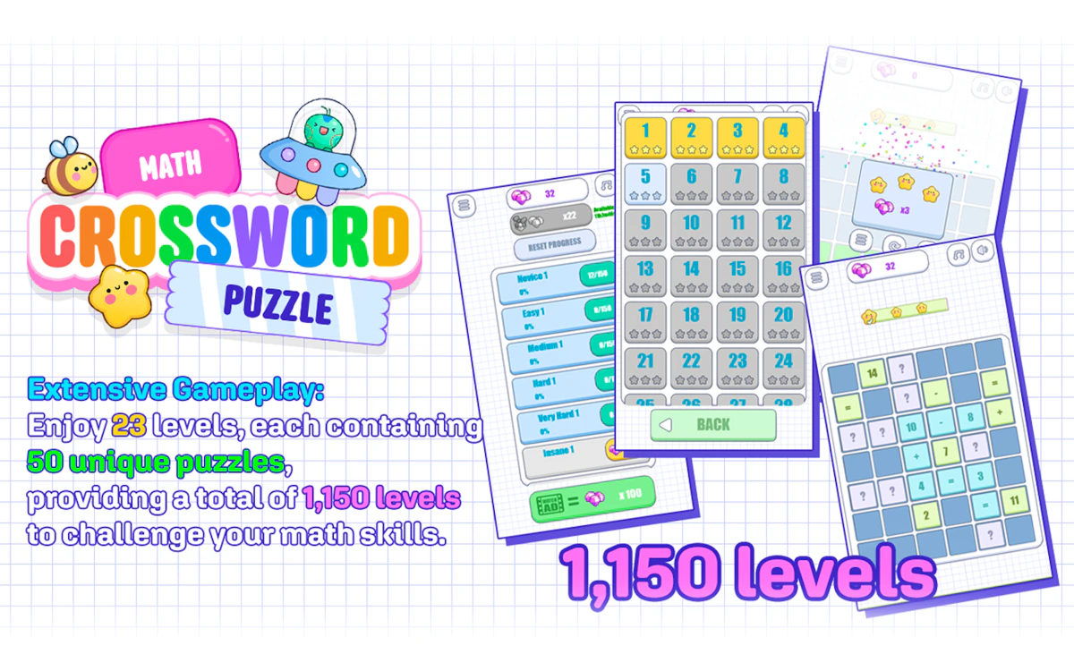 Play Math Crossword Puzzle — free online Math game