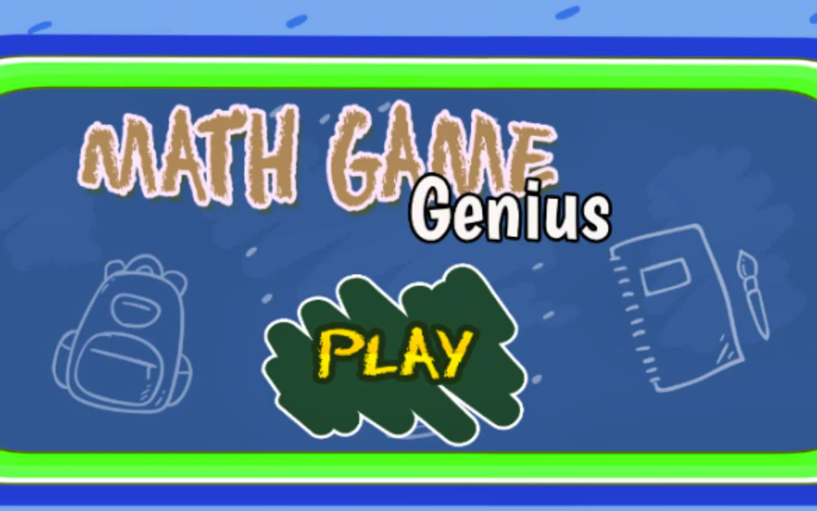 Math Game Genius — free online thinky game on Glaze Games