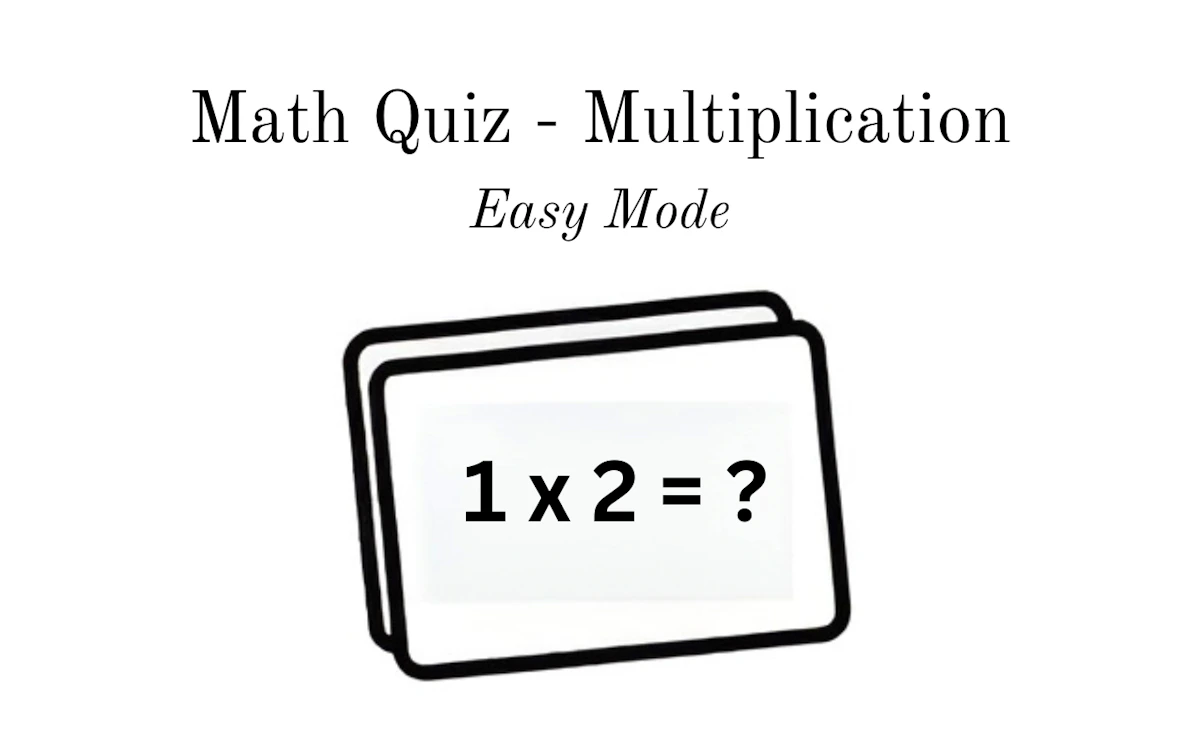 Play Math Quiz - Multiplication — free online Math game