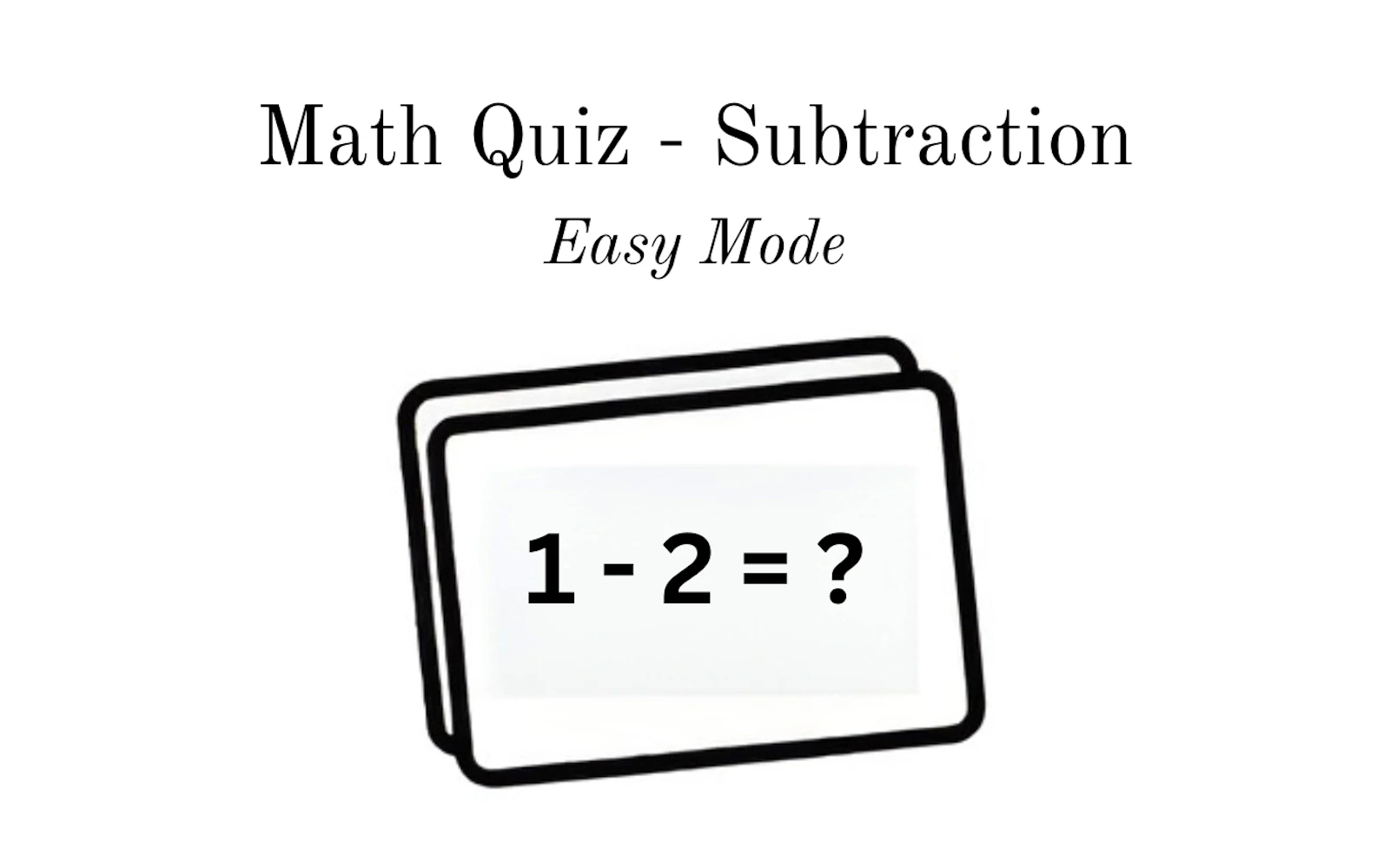 Math Quiz - Subtraction — free online thinky game on Glaze Games