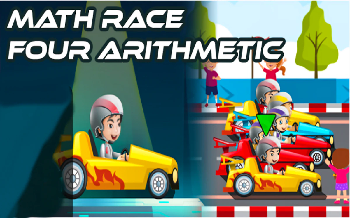 Play Math Race Four Arithmetic pro — free online Racing game