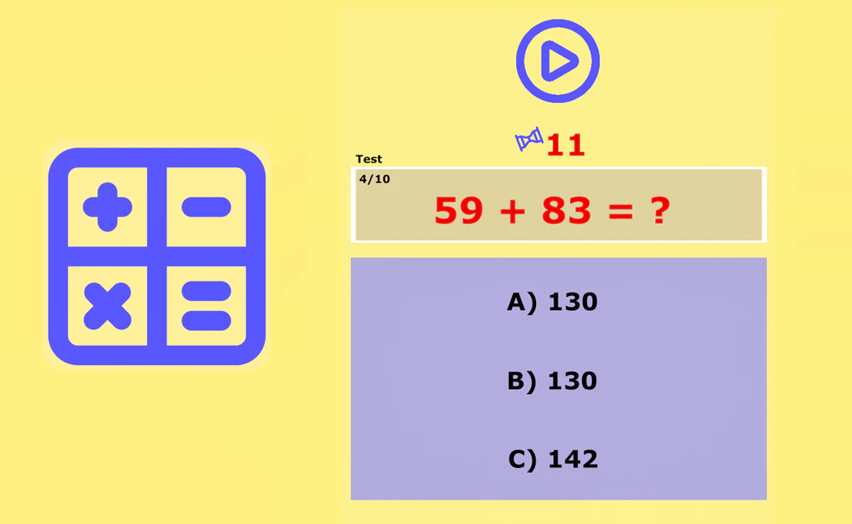 Play MathTest21 — free online Math game