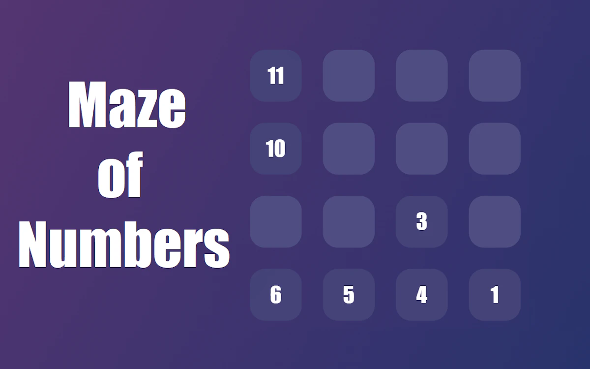Play Maze of Numbers — free online Puzzle game
