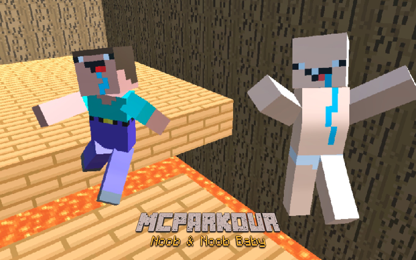 Mcparkour Noob & Noob Baby 🕹️ Play Now On GamePix