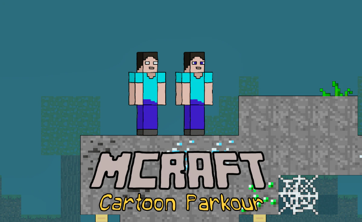 Play Mcraft Cartoon Parkour — free online Action game