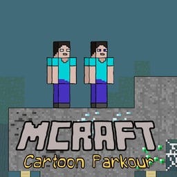 Mcraft Cartoon Parkour Online action Games on taptohit.com