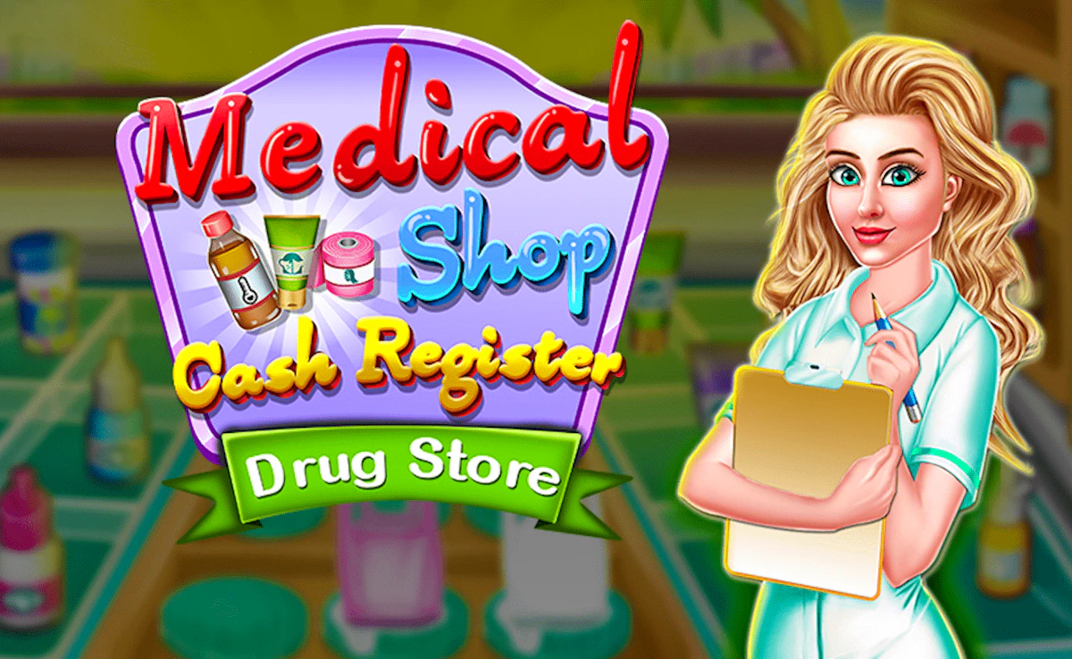 Play Medical Shop - Cash Register Drug Store — free online Strategy game
