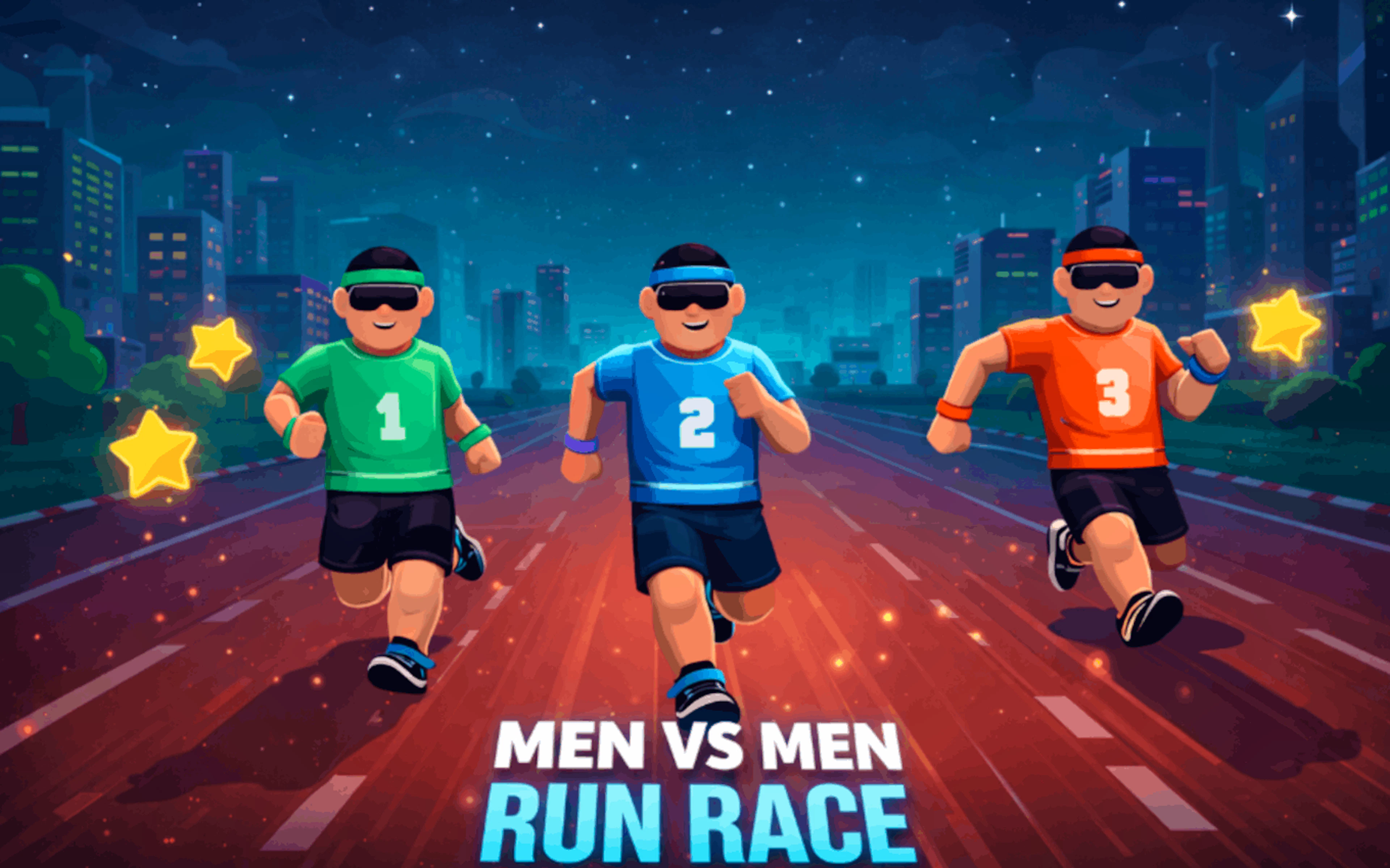 Men vs Men Run Race