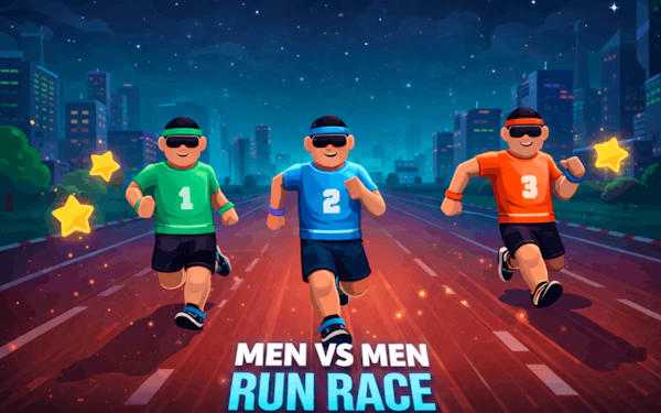 Men vs Men Run Race