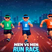 Men vs Men Run Race