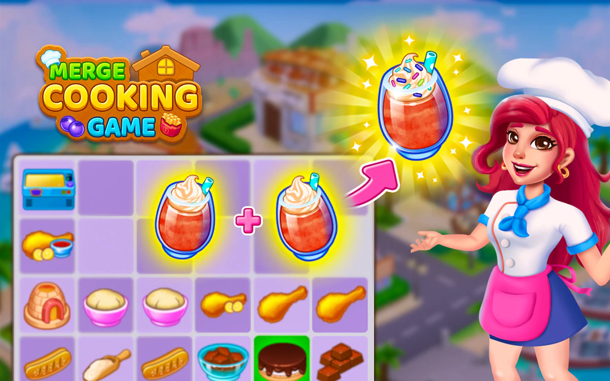 Play Merge Cooking Game — free online Puzzle game