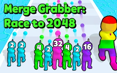 Merge Grabber Race to 2048 game