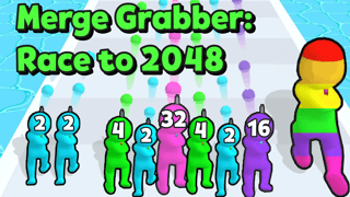 Merge Grabber Race To 2048 game cover