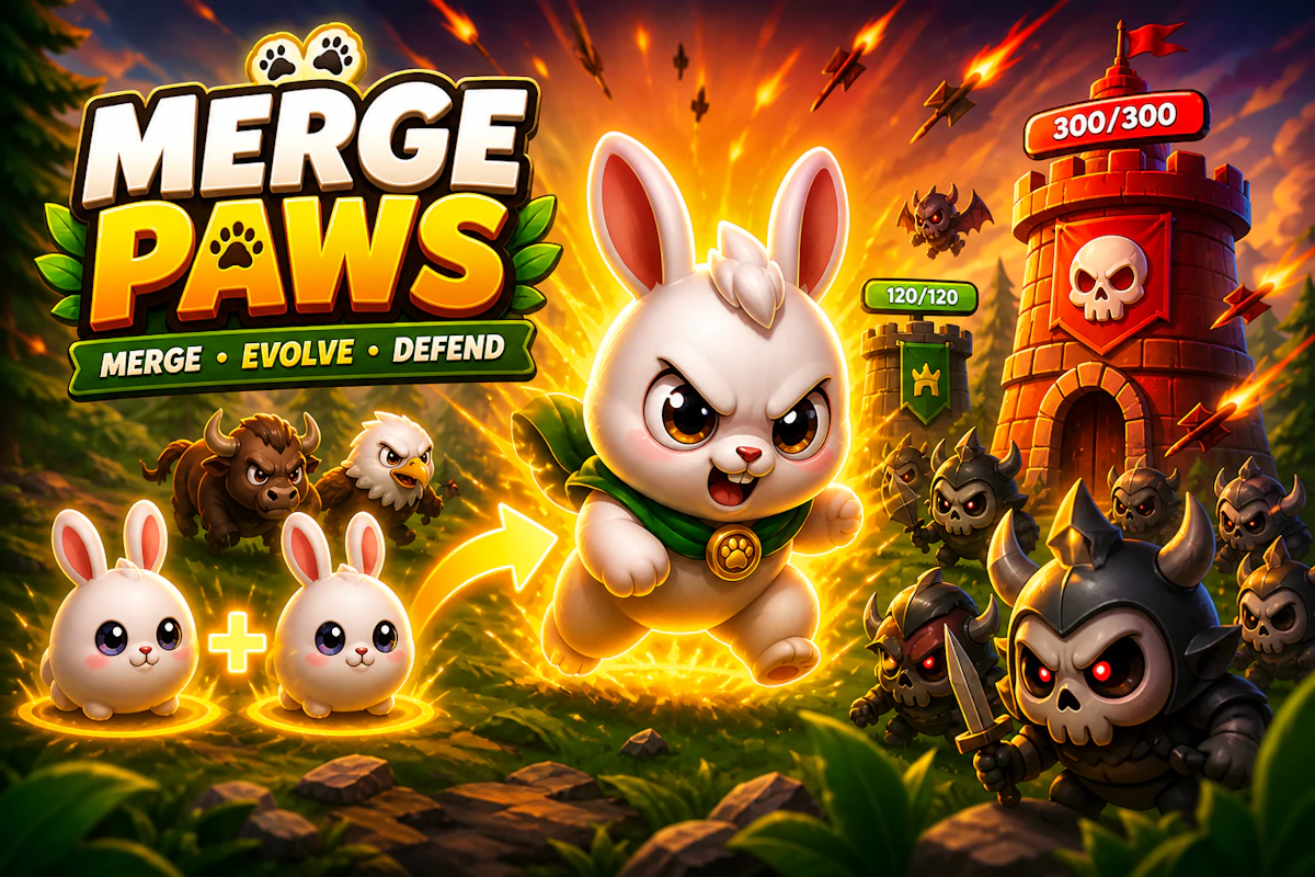 Play Merge Paws — free online Battle game