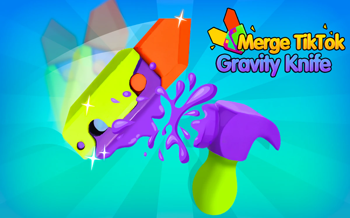 Play Merge TikTok Gravity Knife — free online Puzzle game