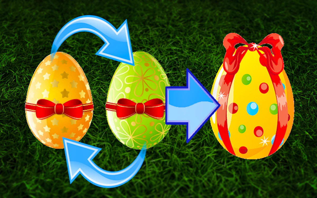 Play Merging Easter Eggs — free online 2048 game