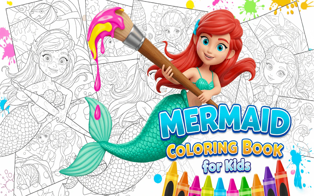 Play Mermaid Coloring Book for Kids — free online Coloring game