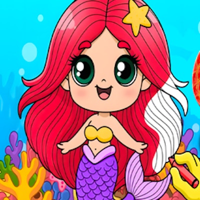 Mermaid Coloring Book By Gamepix