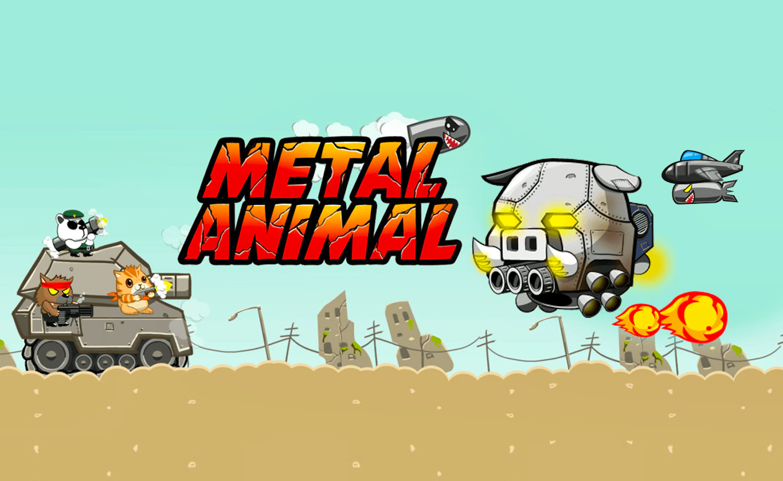 Metal Animals — free online shooter game on Glaze Games