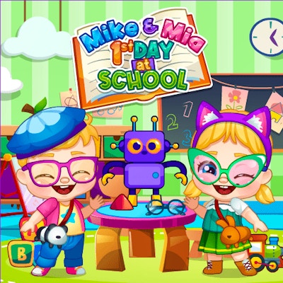 Mike And Mia 1st Day At School By Gamepix