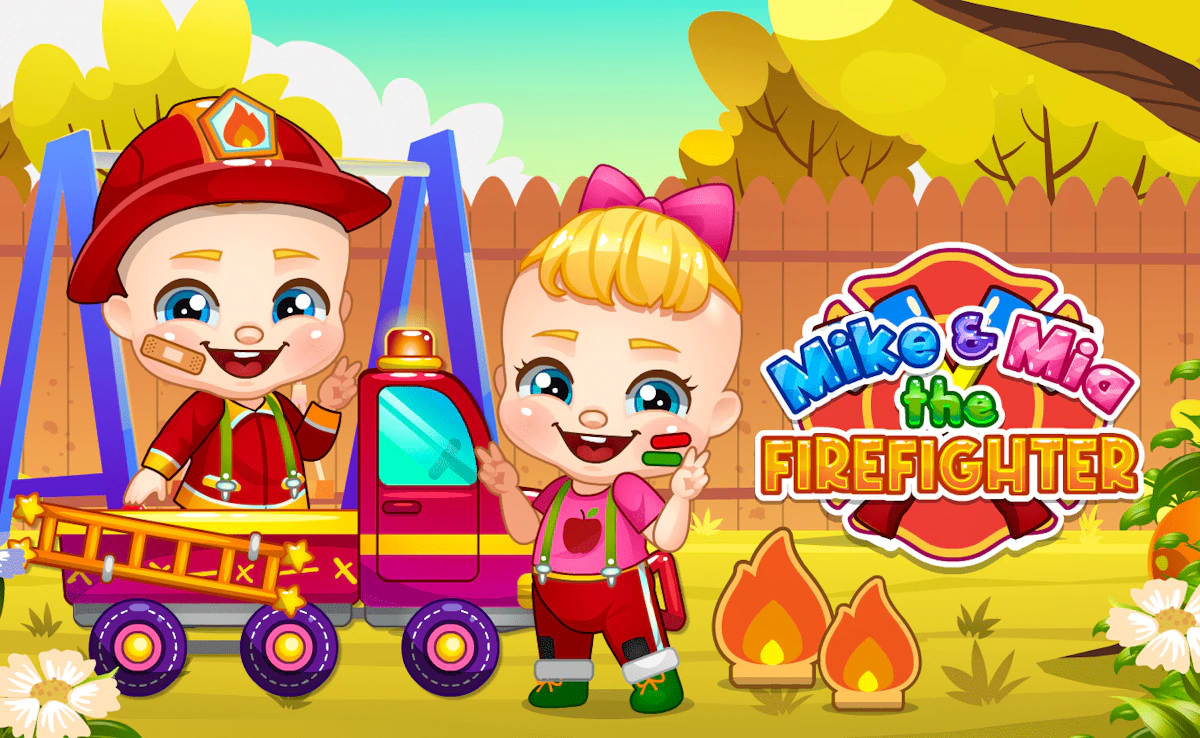 Play Mike And Mia The FIrefighter — free online Kids game