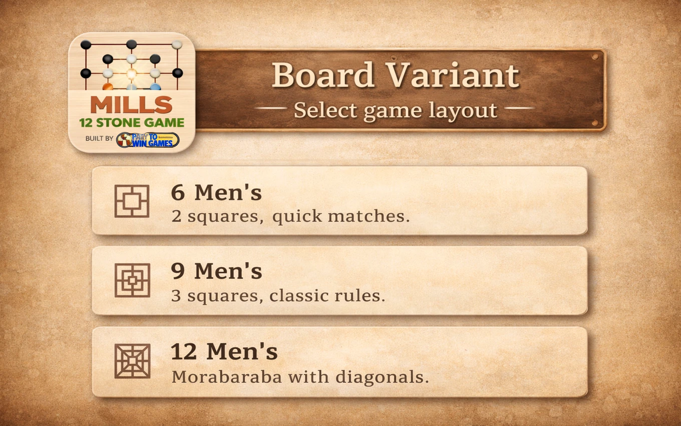 Play Mills 12 Stone Game Morabaraba online free