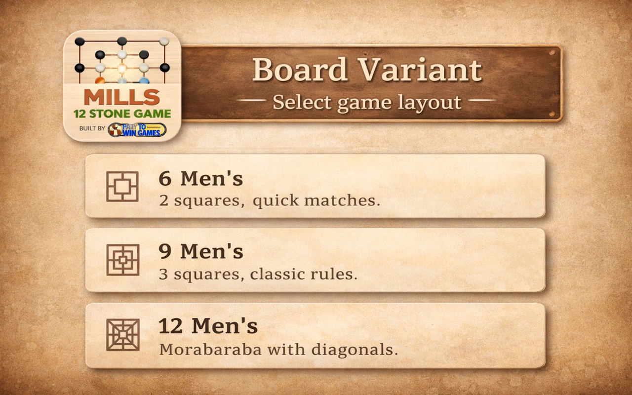 Mills - 12 Stone Game - Morabaraba