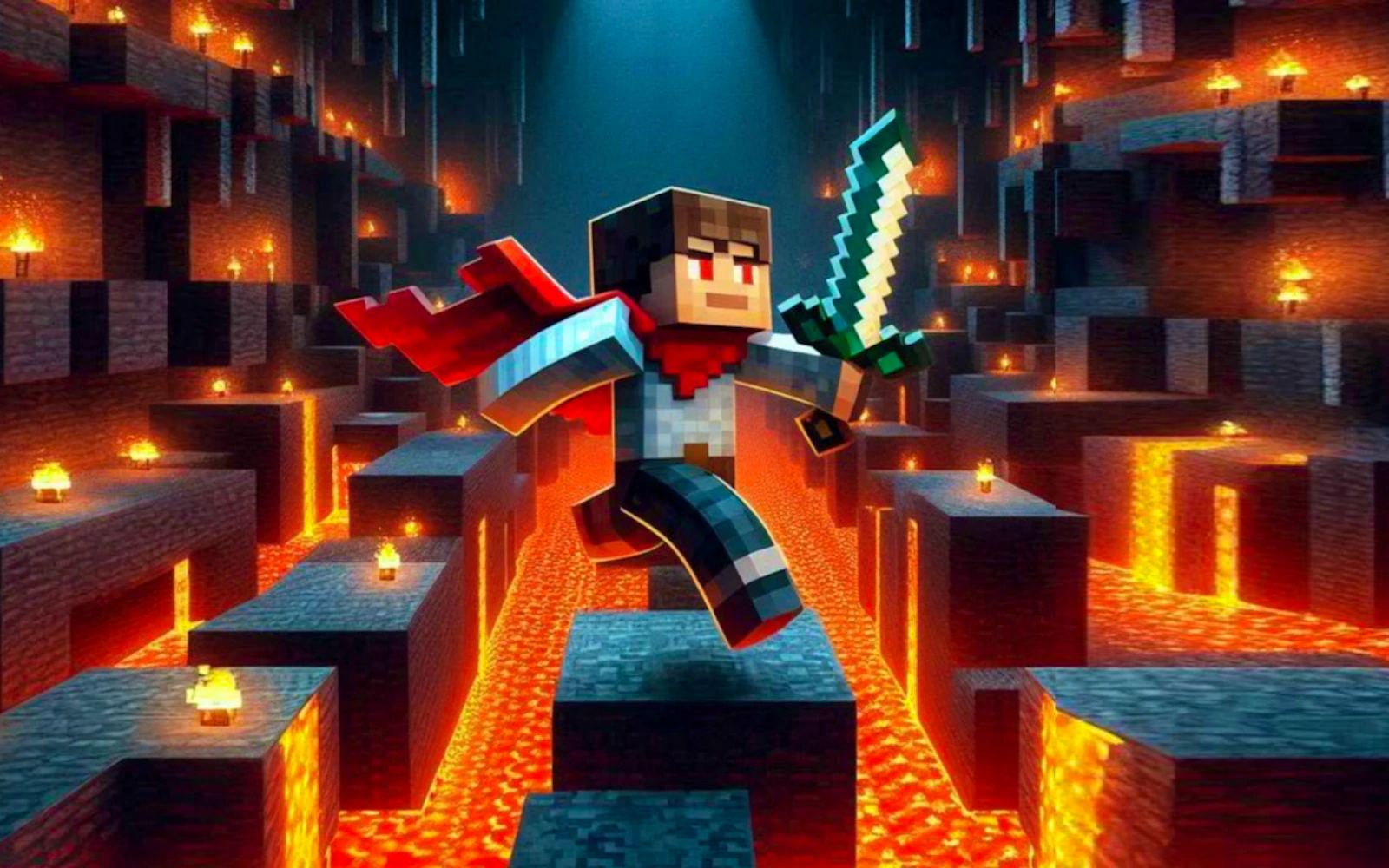 Mineblock Obby — free online stickman game on Glaze Games