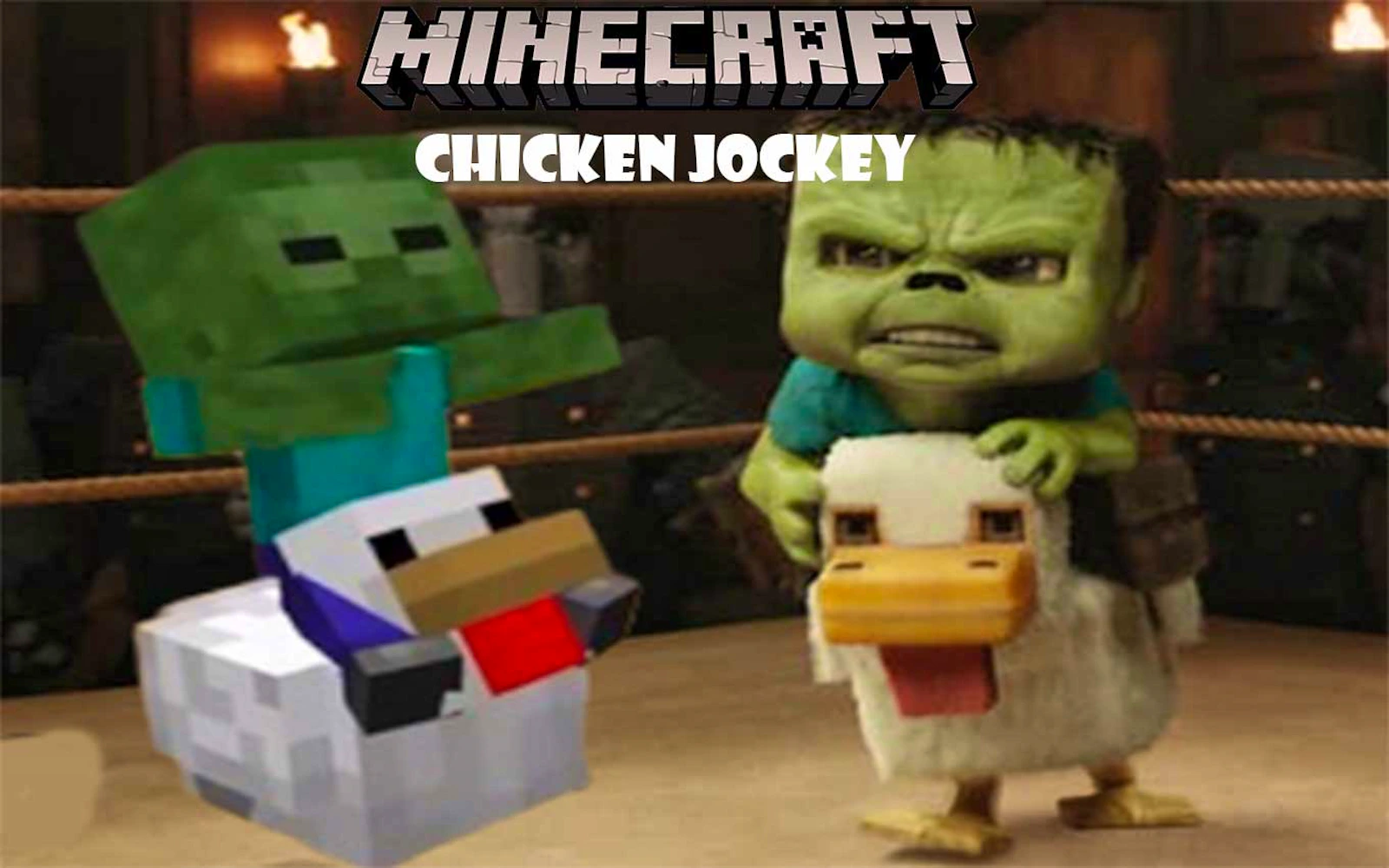 Minecraft Chicken Jockey — free online action game on Glaze Games