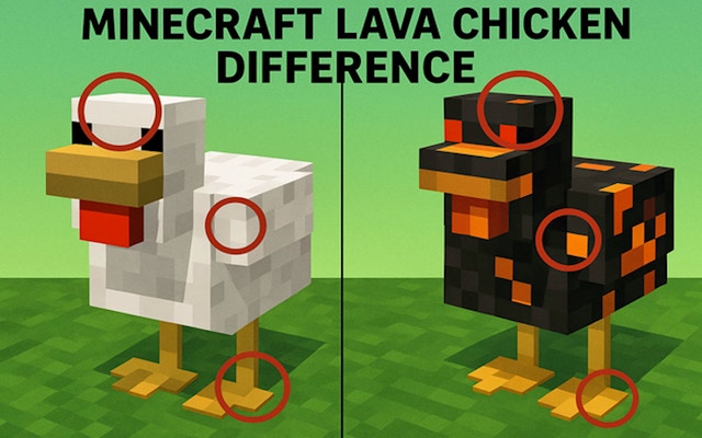 Minecraft Lava Chicken Difference