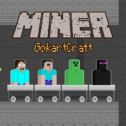 Miner GokartCraft - 4 Player Online arcade Games on taptohit.com