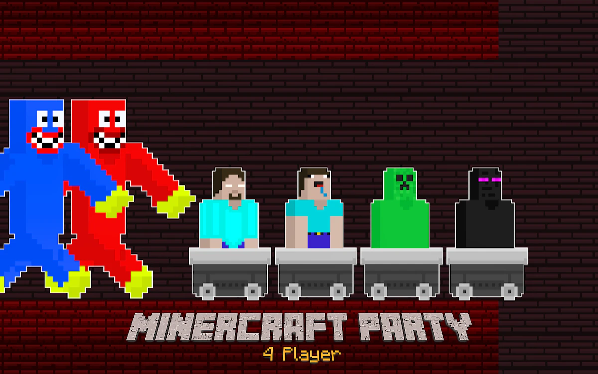Play MinerCraft Party - 4 Player — free online Action game
