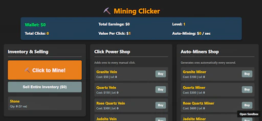 Mining Clicker