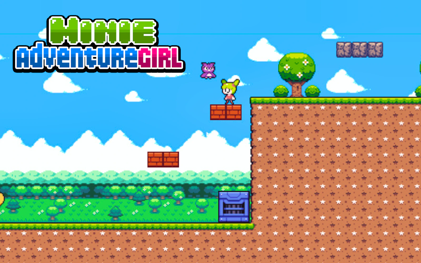 Minie Adventure Girl — free online arcade game on Glaze Games