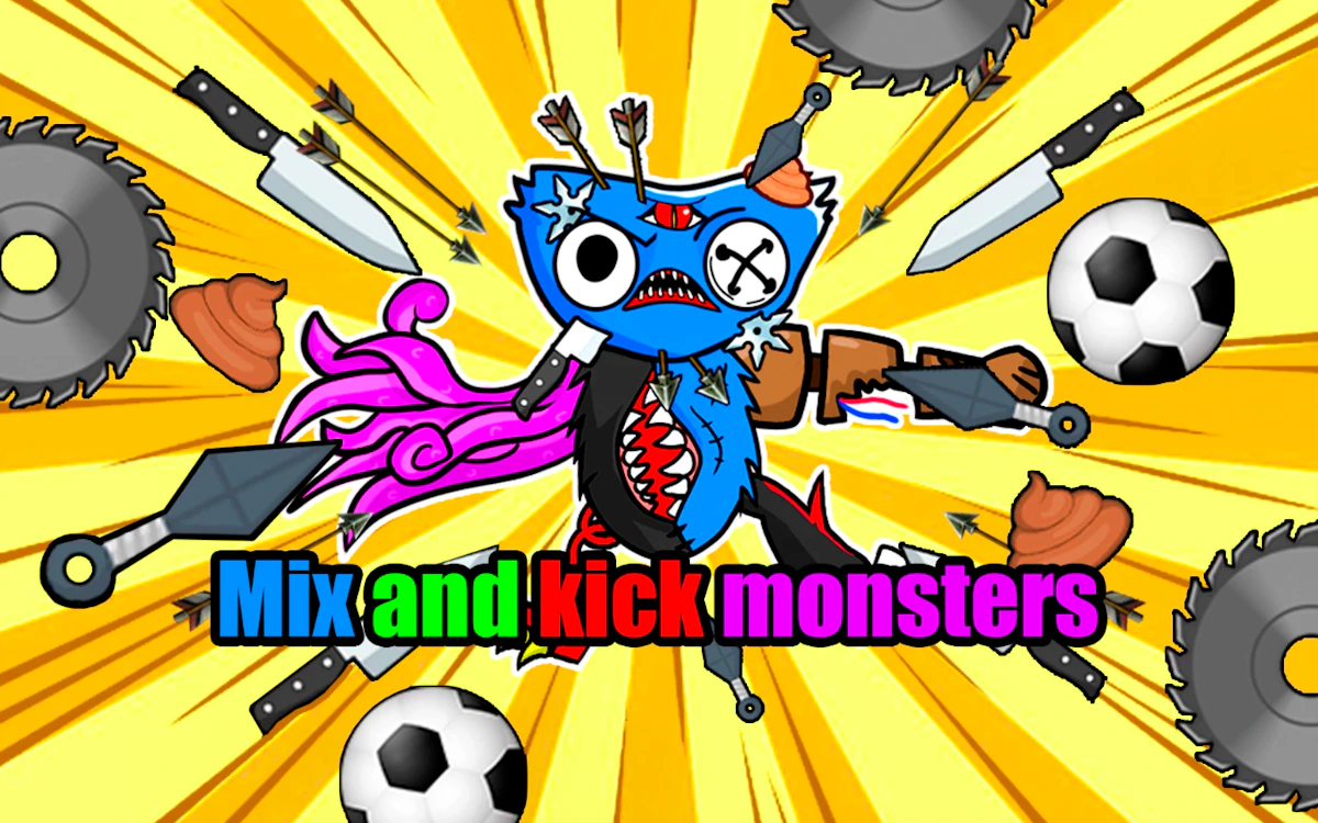 Play Mix and kick monsters — free online Action game