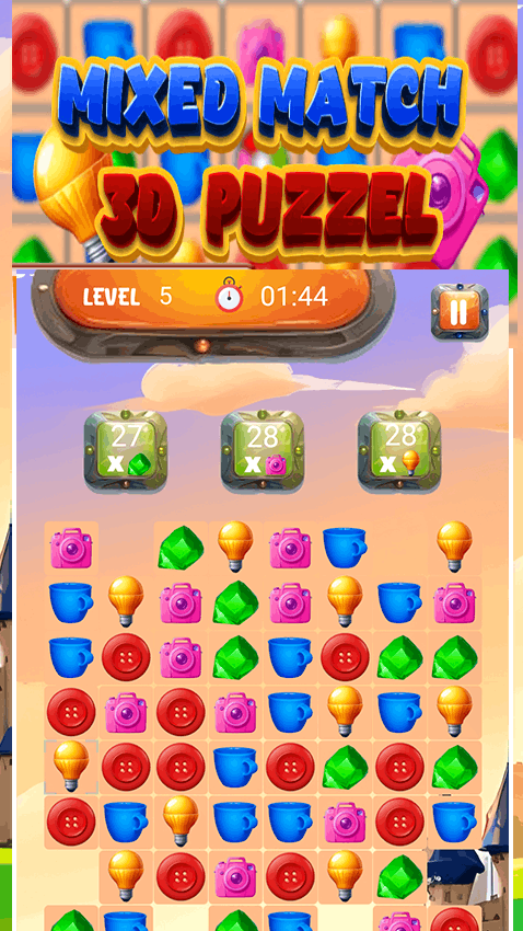 Mixed Match 3D Puzzle