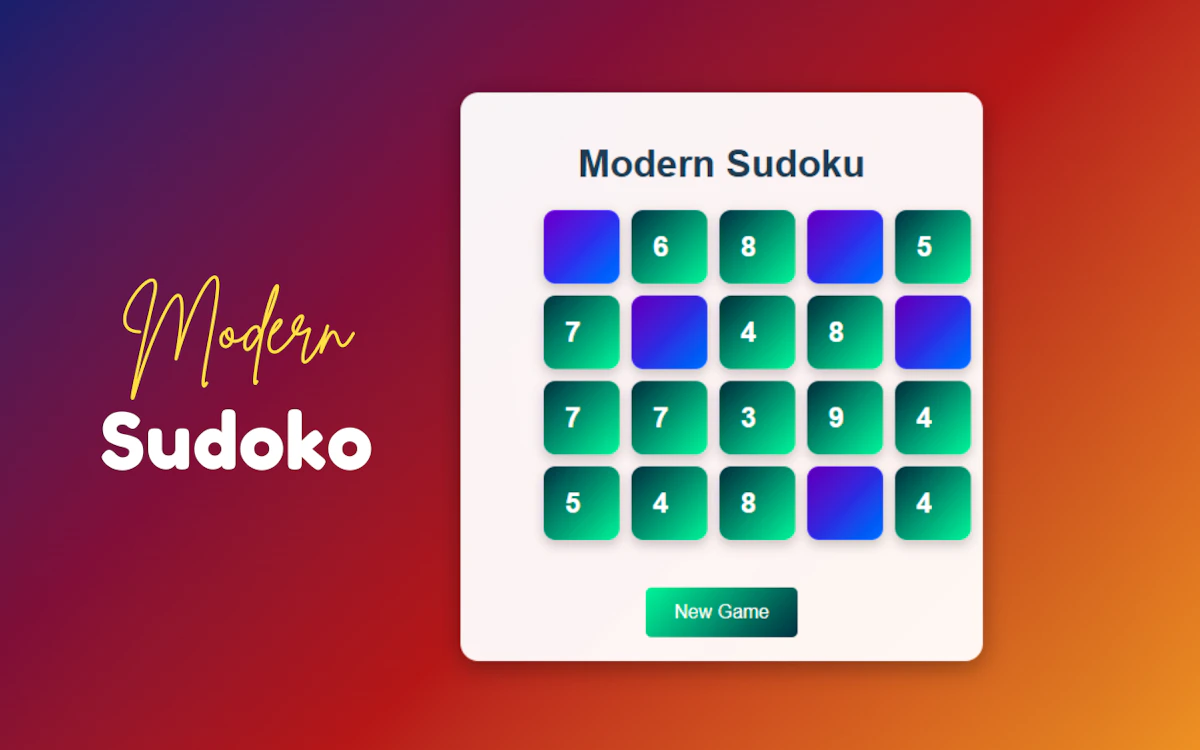 Play Modern Sudoku — free online Puzzle game