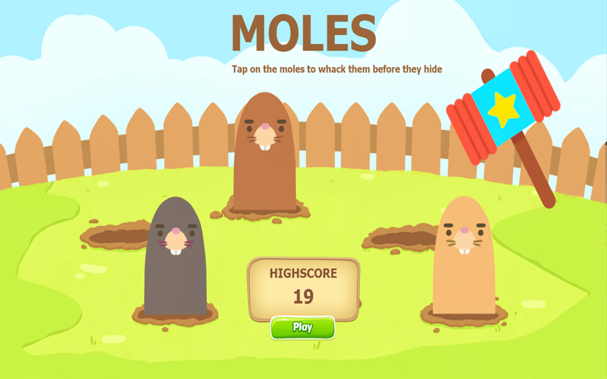 Play Moles — free online Tap game