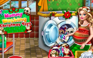 Mommy Washing Christmas Toys game cover