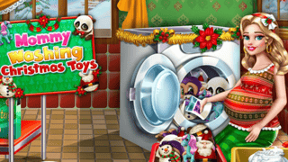 Mommy Washing Christmas Toys game cover