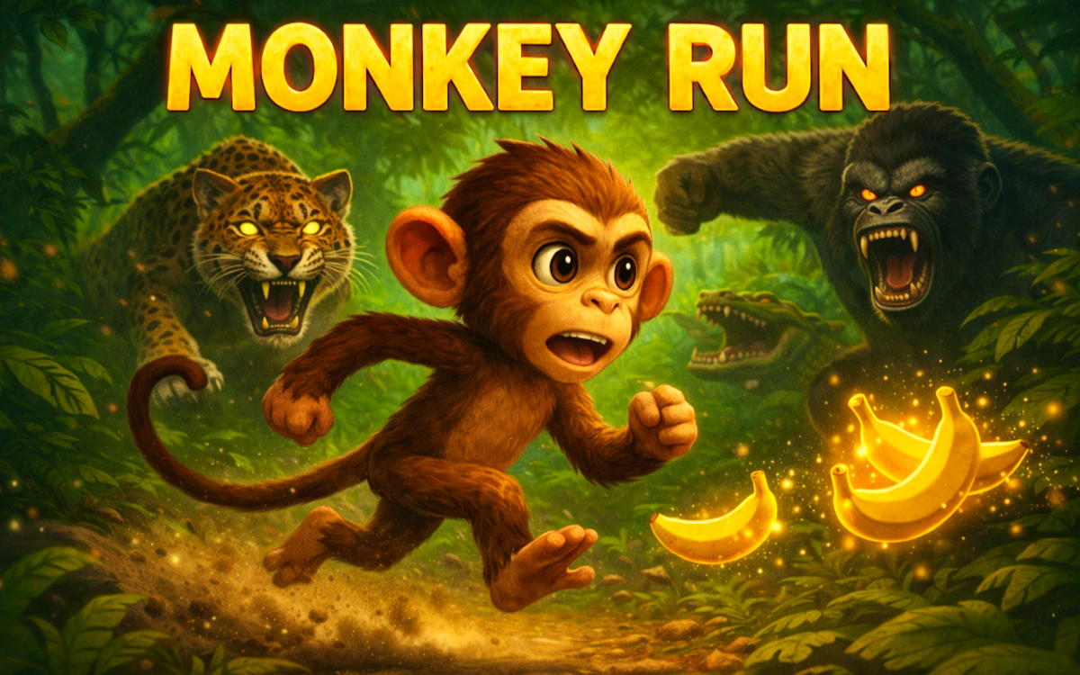 Monkey Run 🕹️ Play Now on GamePix