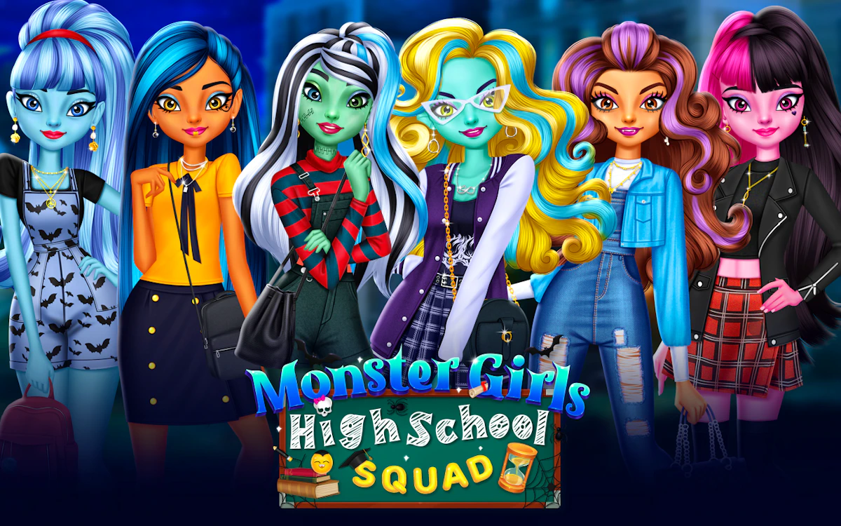Play Monster Girls High School Squad — free online Kids game