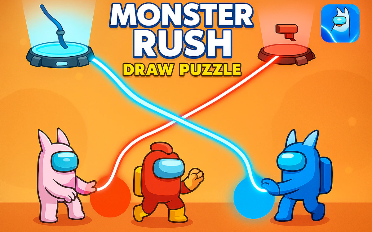 Play Monster Rush - Draw Puzzle — free online Drawing game