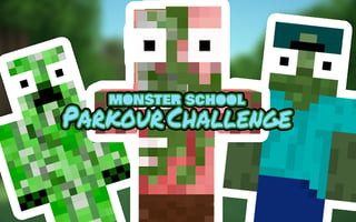 Monster School Parkour Challenge game cover