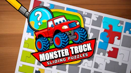 怪物卡车滑动拼图 (Monster Truck Sliding Puzzles)
