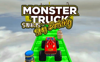 Monster Truck Stunts Sky Driving game cover