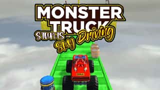 Monster Truck Stunts Sky Driving game cover