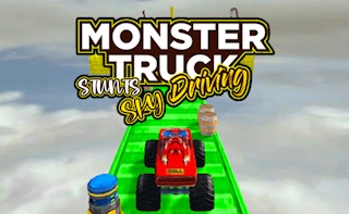 Monster Truck Stunts Sky Driving game cover