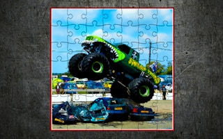 Monster Trucks Racing Puzzle